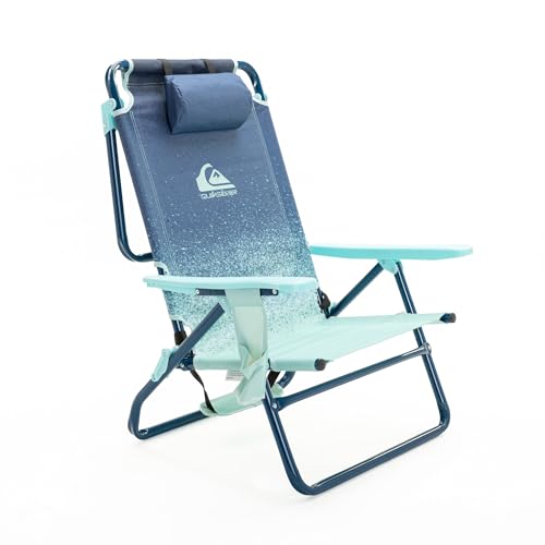 Quiksilver 2-Pack Beach Chair Bundle – Lightweight Folding Chairs with Adjustable Recline, Cup Holders, and Carry Bags – P...