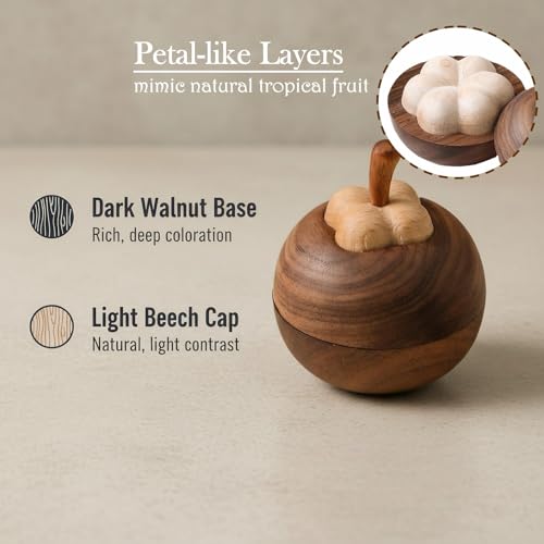 Nythriel Passive Essential Oil Diffuser Wood Petal-Like, Small Portable Aromatherapy Diffuser Layered, Mini No-Electric Na...