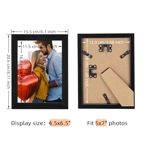 Giftgarden 5x7 Picture Frame Black 5 x 7 Photo Frames Bulk for Wall or Tabletop, 12 Pack