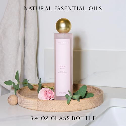 Benevolence LA Beach Rose Gift Box | Candle, Room Spray & Reed Diffuser | Rose & Sandalwood | Elegant Home Fragrance | Rea...