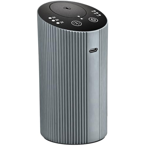 Waterless Essential Oil Diffuser for Home Car Office, Scent Diffuser with 4 Timer (1/3/6H & Off) & 3 Mist(L/M/H), Recharge...