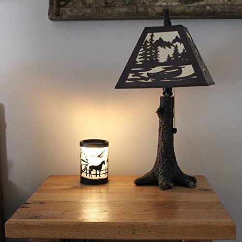 Rivers Edge Products Electric Candle Warmer Lamp - Night Light Fragrance Warmer for Scented Melts - Gift-Ready Rustic Home...