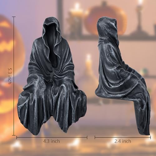 SHOWFEICAT Resin Tabletop Gothic Decor Sitting Statue, Resin Statue Gothic Decor, Fits On Sturdy Shelf and Has A Cool Myst...