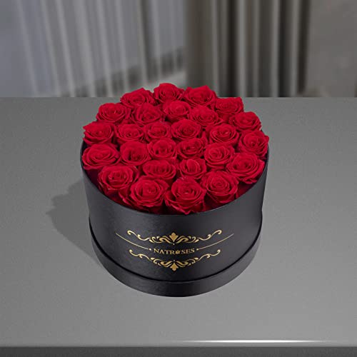 NATROSES Gifts for Her 27 Piece Forever Preserved Roses in a Box, Preserved Flowers for Delivery Birthday, Flowers Gifts f...