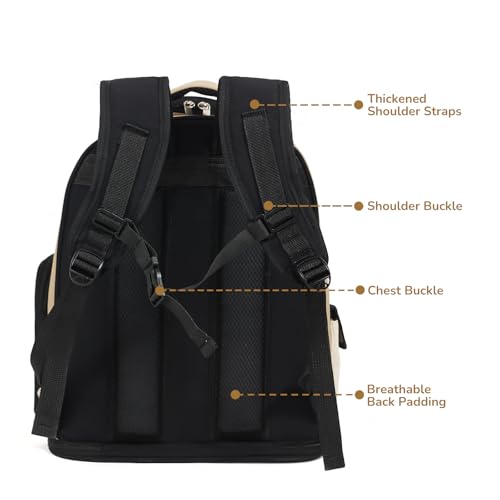 GixDix Cat Backpack Carrier, TSA Airline Approved Pet Travel Bag for Small Medium Dogs, Ventilated Hiking Camping Backpack...