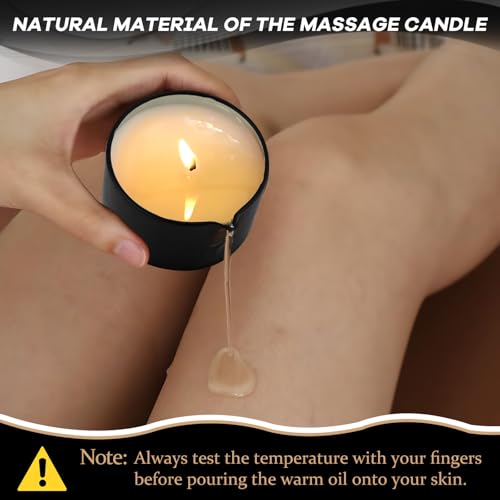 LCZLUMIPRO 6 Pack Massage Candle Set – 2.35 oz Each, Soy Wax Blend with Lavender, Sandalwood Rose, Jasmine, Vanilla & Mor...