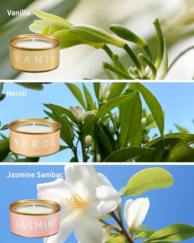 Floral Scented Candles Gift Set, Natural Beeswax with Essential Oils, Holiday Aromatherapy Candles for Christmas Stocking ...