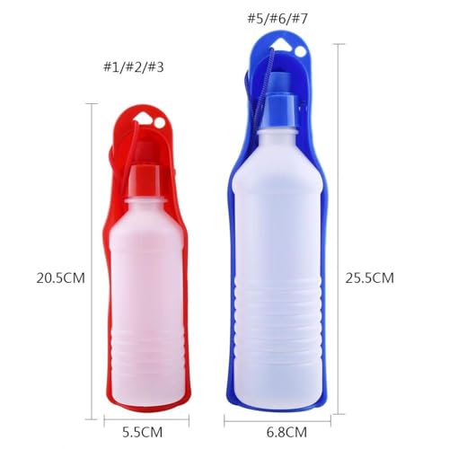 Pet Dog Travel Water Bottle Foldable Dog Water Dispenser Portable Dog Water Bottle with Drinking and Feeding Function(500M...