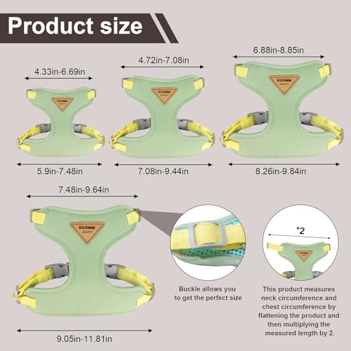 wanheart Cat Harness and Leash Set Escape-Proof Adjustable cat Leash and Harness Combo Suitable for All cat Breeds (Green,...