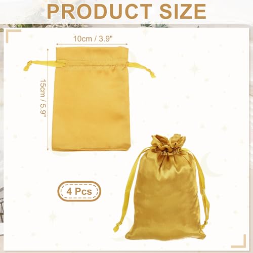 MECCANIXITY Satin Bags with Drawstring, 4x6 Inch Wedding Favor Bag Mini Gift Packaging Bag for Birthday Christmas Jewelry ...