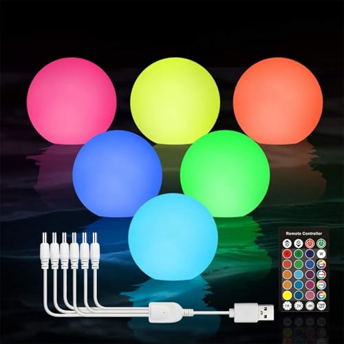 RKDTX LED Ball Light,3-Inch Cordless Orb Light with Remote,16 Color Changing Night Light for Kids,Rechargeable Mood Lamp,I...