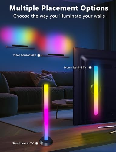 DAYBETTER Smart LED Light Bars, RGB Light Bar, 14 Inches TV Backlights with Scene and Music Modes, Smart Light Bars with M...