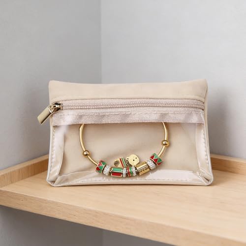 6-Piece Mini Travel Jewelry Pouch Set, Travel Jewelry Case, Zippered Pocket Storage Organizer