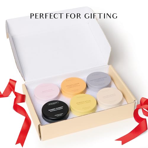 Benevolence LA Candle Gift Set – 6 Soy Scented Candles (1.4 oz) | Aromatherapy Candles with Orange, Eucalyptus, Rose & Jas...