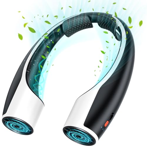 Rohent Portable Hands-Free Neck Fan - 4000mAh Battery, USB-C Rechargeable, Ultra-Quiet, 4 Adjustable Speeds – Perfect for ...