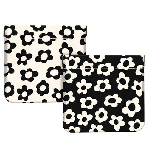 2Pcs PU Leather Small Squeeze Coin Purse Pouch Mini coin Bag Unique And Cute Wallet Cosmetic Bags Change Bag For Women Gir...
