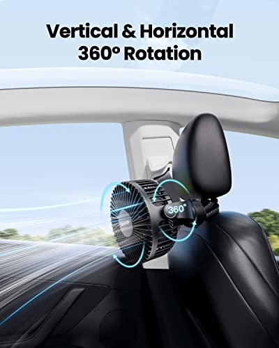 Gaiatop Mini Portable Stroller Fan, Battery Operated Small Clip on, Detachable 3 Speed Rechargeable, 360° Rotate Flexible ...