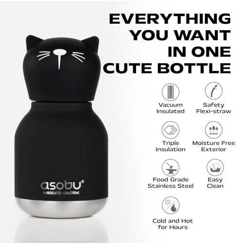Mini Bestie Water Bottle Cute Collectible Character Bottle for All Ages Leakproof Stainless Steel, 6.7oz, BPA-Free with St...