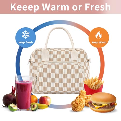 OYLOLA Lunch Bag Women Lunch Box for Women Adult Cute Insulated Lunch Bag Lager Cooler Lunch Tote Bags for Work Picnic (Be...