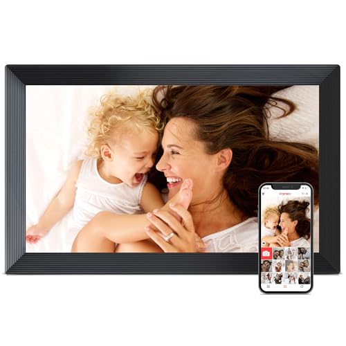 Digital Picture Frame, Frameo 15.6 inch Large Digital Photo Frame WiFi, 1920 * 1080 IPS FHD Touchscreen, 32GB Storage, Ins...