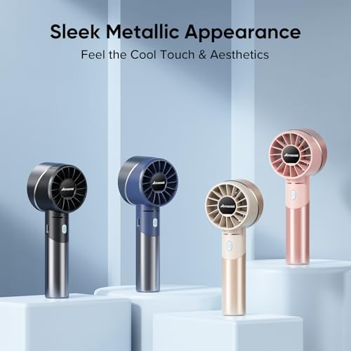 AMACOOL Portable Handheld Turbo Fan, Mothers Day Gifts for Mom Her Women Girl, Cool Metal Body, Rechargeable Battery Perso...