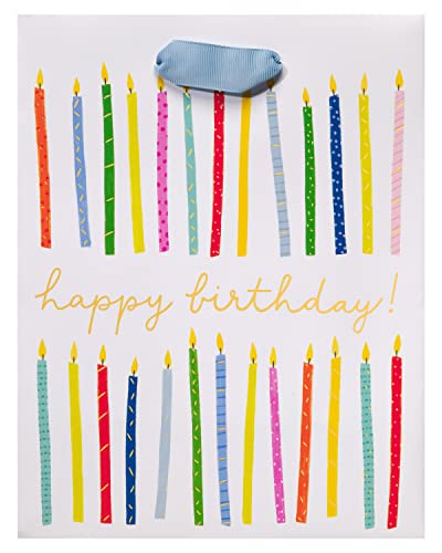 Papyrus 9" Birthday Gift Bag, Happy Birthday Candles (1 Bag)