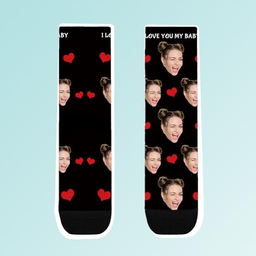 Bemaystar Custom Socks with Photo,Personalized Gifts for Men,Personalized Socks for Him Her
