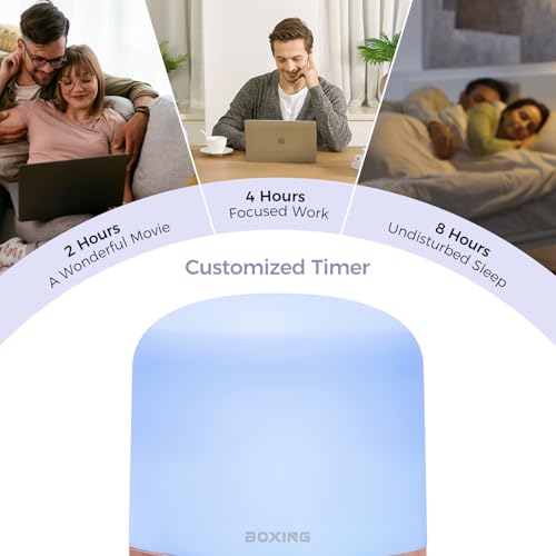 BOXING 300ML Essential Oil Diffuser, Diffusers for Home&Large Room, Aromatherapy Diffuser with 7 Colors Night Light Perfec...