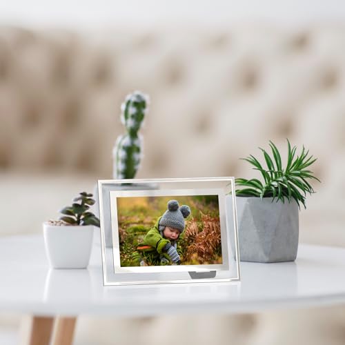ECBEITF 4x6 Picture Frames Set of 2, Desktop Clear Glass Photo Frame Horizontal or Vertical Display for Landscape, Portrai...