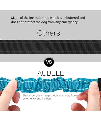 AUBELL Dog Seat Belt for Car,2 Pack Set 3-in-1 Adjustable Reflective Bungee Heavy Duty Dog Car Harness Tether with Clip Ho...