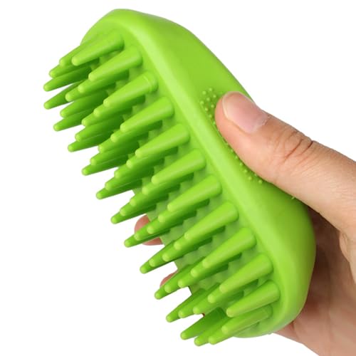 Yintoper Dog Bath Brush, Pet Silicone Shampoo Brush, Rubber Shower Wash Curry Brush for Short Long Haired Dogs Cats Sheddi...