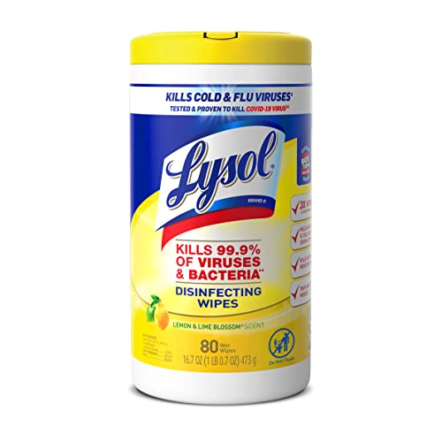 Lysol Disinfecting Wipes Bundle, Home Apartment Dorm Room Essentials and Cleaning Supplies, All Purpose Cleaner, Multi-sur...