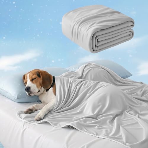 Mora Pets Premium Cooling Blanket for Dogs, Q-MAX>0.5 Washable Breathable Cooling Mat, Lightweight Soft Summer Pet Throw B...