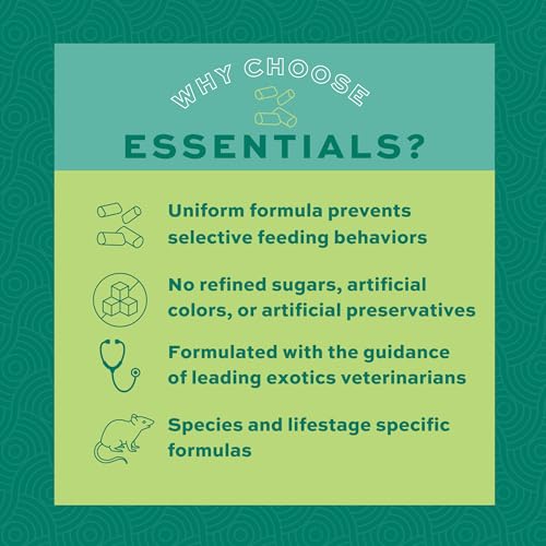 Oxbow Essentials Rat Food, Pet Food for Adult Rats, All-Natural Vitamin & Mineral Rich Formula, Veterinarian Recommended, ...