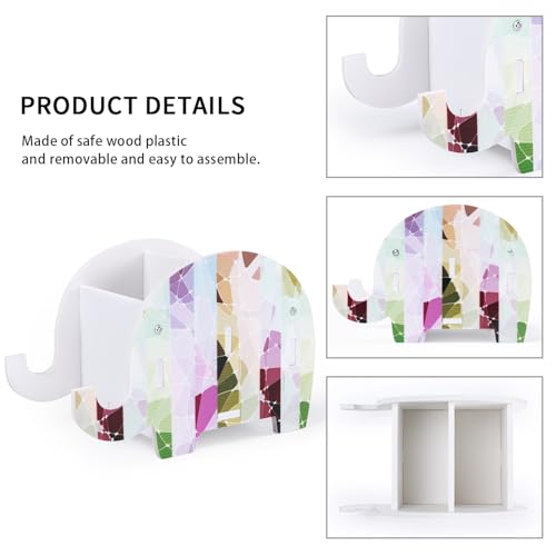 MOKANI Pen Pencil Holder for Desk Cute Elephant Gifts Desk Organizer Marker Makeup Brush Holders Workspace Organizers Offi...