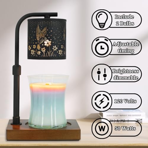 Candle Warmer Lamp Timer - Birthday Gifts for Women Mom, House Warming Gifts New Home Decor, Modern Farmhouse Decor, Hummi...