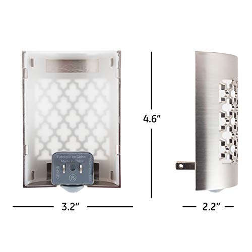 GE CoverLite LED Night Light, Plug-in, Dusk to Dawn Sensor, Home Decor, LED Lights for Bedroom, Bathroom, Kitchen, Hallwa...