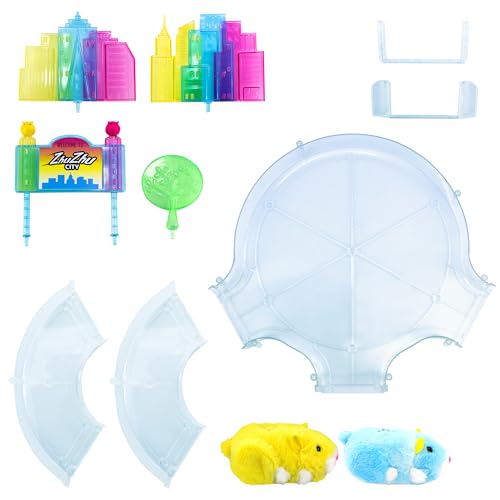 ZhuZhu City Downtown Starter Playset – Interactive Electronic Hamster Toy with Pipsqueak & Sophie – 40+ Sounds & Actions –...