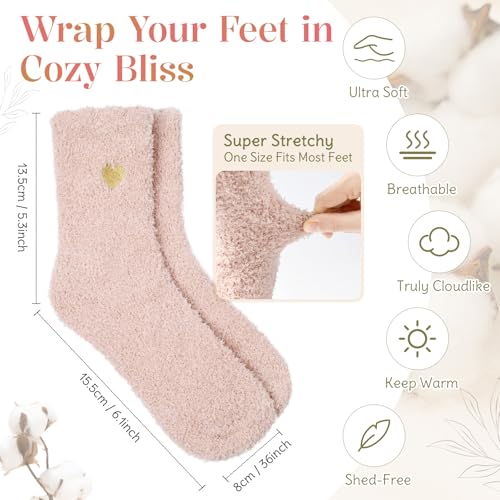 Brikabia Dance Gifts for Dancers, Ultra Soft Fuzzy Dance Socks for Women Dancer Party Favor