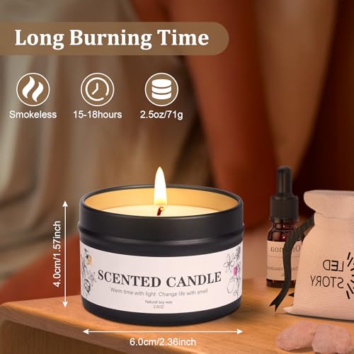 9 Pack Scented Candles Gift for Women and Men, Aromatherapy Candle Set for Home Scented, Small Candle Gift Set Basket for ...