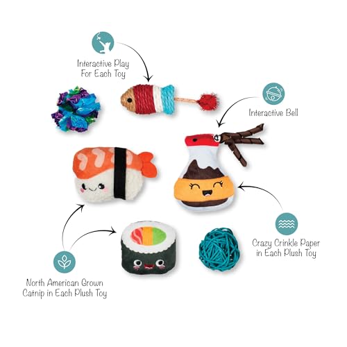 Fringe Studio True SOYMATES, Set of 6, Multipack Cat Toy Set, Pet Shop Collection (610008)