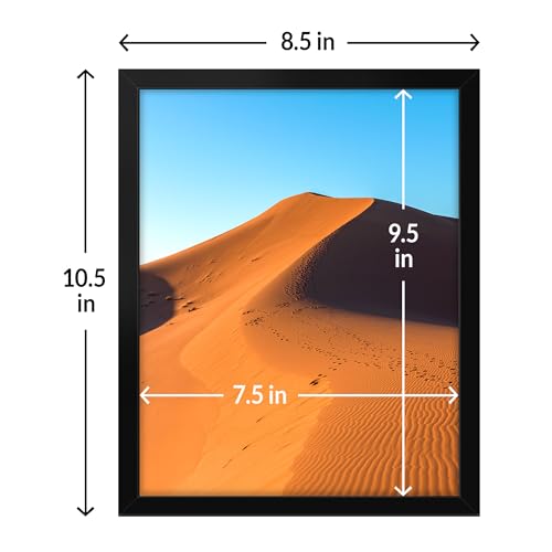 LaVie Home 8x10 Picture Frame for Wall Display, 8x10 Black Picture Frame with HD Plexiglas, 8 x 10 Poster Frame 1 Pack, Di...