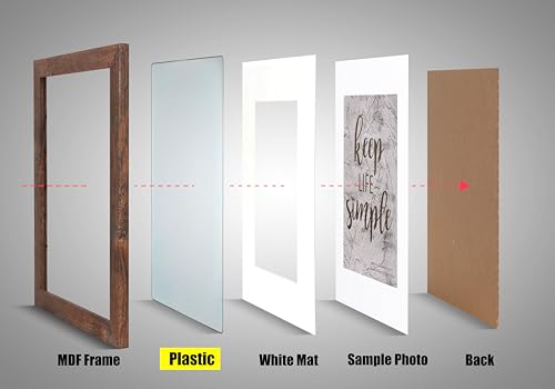 kennethan 11x14 Picture Frame Rotten Brown 2 Pcs Wooden Frame can Display 8x10 Picture with Mat or 11x14 Without Mat on th...