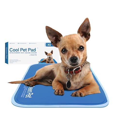 The Green Pet Shop Cool Pet Pad - Extra Small, Blue - Self-Cooling, Pressure Activated Mat for Dogs & Cats from 0-8 lbs - ...
