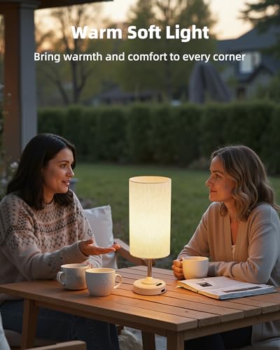 EZVALO Cordless Table Lamp, Ambient Light, Dimmable, Touch, Timer, 2700K, Bedroom, Portable, LED, Wireless, Rechargeable, ...