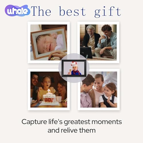 Uhale Digital Picture Frame 10.1 inch IPS Touch Screen Digital Photo Frame WiFi Enabled丨Wall Mountable丨Auto-Rotate Send Be...