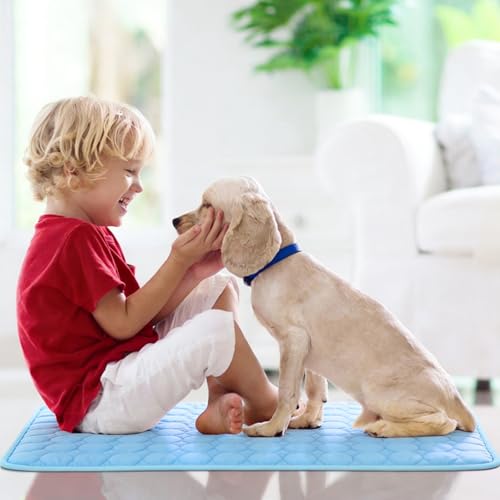 dgdgbaby Dog Cooling Mat Large Cooling Pad-Q-Max>0.4 Summer Pet Bed for Dogs Cats Kennel Pad with Chill Cool Fiber,Breatha...