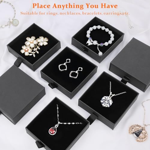 Mirgrmle Jewelry Box, 5Pcs Jewelry Boxes for Women 3.5×3.5x1 Inch Jewelry Gift Box, Cardboard Jewelry Gift Necklace Ring E...