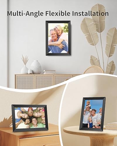 Frameo Digital Picture Frame, 10.1 Inch Smart WiFi Photo Frame with 1280x800 HD IPS Touch Screen, Auto-Rotate, Wall Mounta...