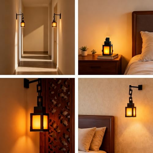 ZQSLKI Pixel Lantern Night Light - 16 Color Changing LED Mood Light with Remote Control, Desk & Wall Mountable, Dimmable T...